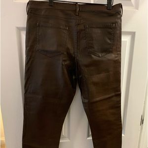 Banana Republic brown leather pants